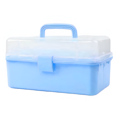 CAJA PESCADORA KINGDEN PLASTICO 32X19X14 AZUL