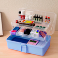 CAJA PESCADORA KINGDEN PLASTICO 32X19X14 AZUL