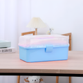 CAJA PESCADORA KINGDEN PLASTICO 32X19X14 AZUL