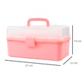 CAJA PESCADORA KINGDEN PLASTICO 32X19X14 ROSA