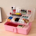 CAJA PESCADORA KINGDEN PLASTICO 32X19X14 ROSA