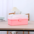 CAJA PESCADORA KINGDEN PLASTICO 32X19X14 ROSA