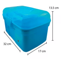 CAJA ALMACEN KINGDEN TAPA AZUL TRANS