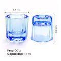 GODETE KINGDEN DE CRISTAL OCTOGONAL AZUL