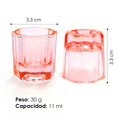 GODETE KINGDEN DE CRISTAL OCTOGONAL ROSA