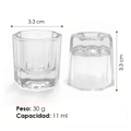GODETE KINGDEN DE CRISTAL OCTOGONAL TRANSPARENTE