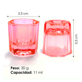 GODETE KINGDEN DE CRISTAL OCTOGONAL ROJO